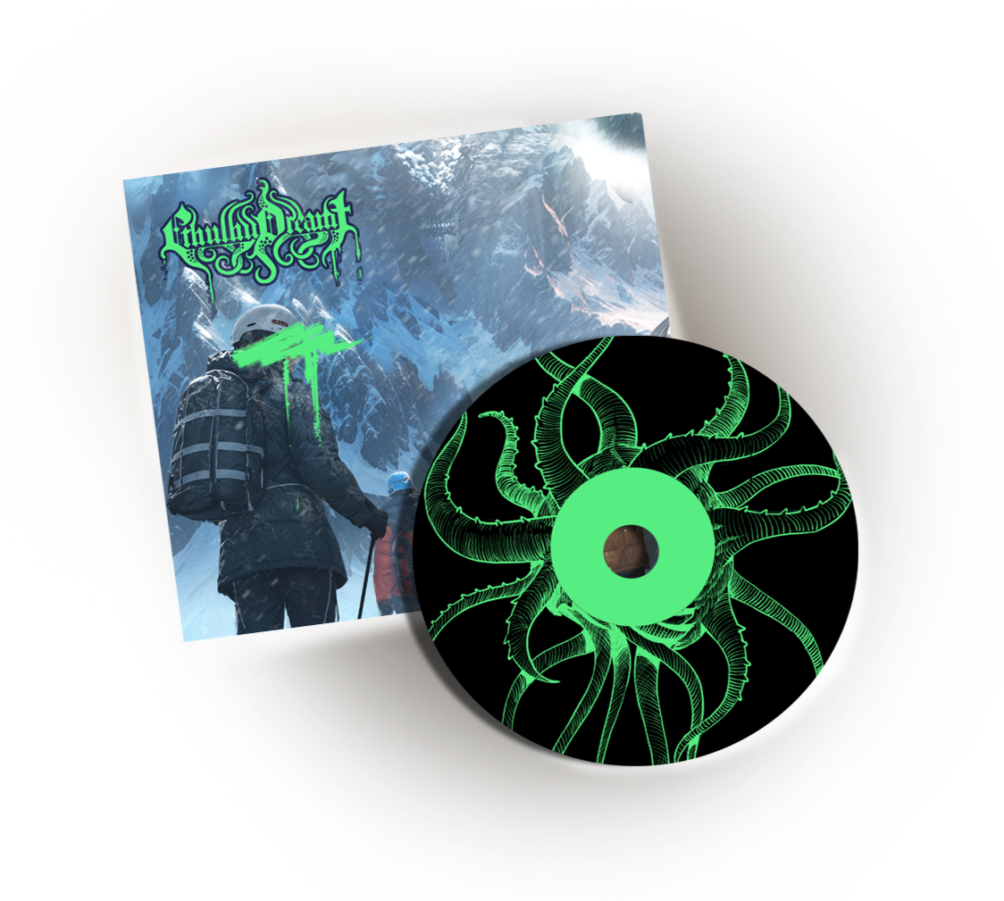 A preview of what the Cthulhu Dreamt vinyl EPs will look like